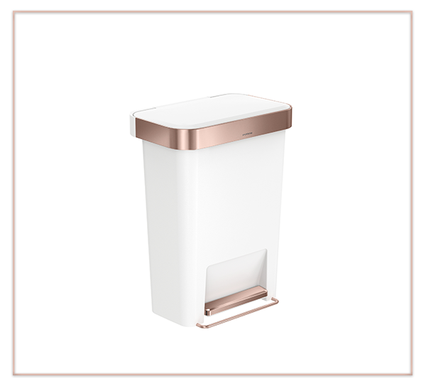 Bring Rose Gold to your Kitchen with the new Step Can from simplehuman