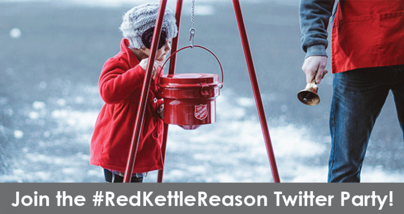 Join us for the Salvation Army #RedKettleReason Twitter Party about #GivingTuesday!